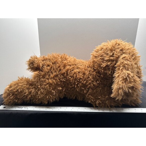 Walmart Large Laying Golden Doodle Fluffy Brown Dog Plush Toy 24” #296541 - Picture 3 of 10